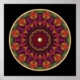 Poster Foil Pressionada Mandala