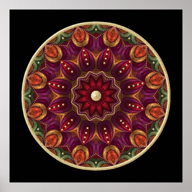 Poster Foil Pressionada Mandala (Frente)
