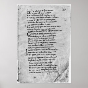 Pôster Fol.43 'A Canção de Roland'