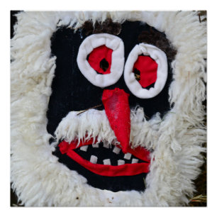 Pôster fol pagão dacian romeno tradicional antigo da