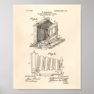 Pôster Folding Camera 1904 Patent Art - Old Peper