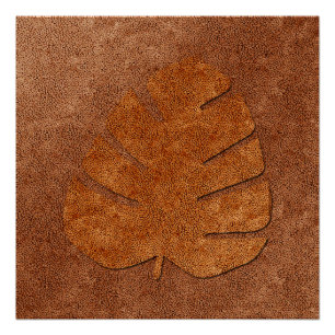 Pôster Folha de abstrato de cobre