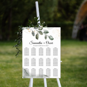 Poster Folha de Aquarela Gentle Greenery   Pó Dourado