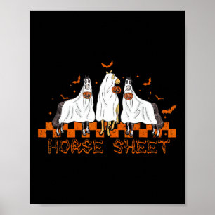 Poster Folha de Cavalo Halloween Horse Pumpkin Costume