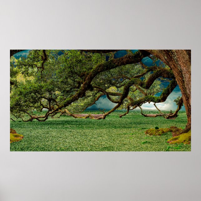 Poster Folha de folhagem florestal natural (Frente)