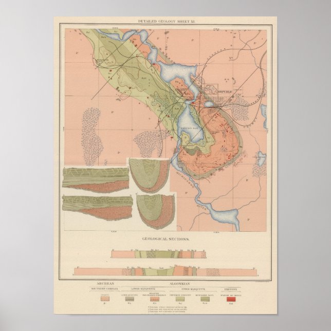 Pôster Folha de Geologia Detalhada XI (Frente)