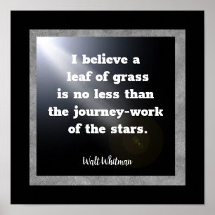 Poster Folha de Grass - Walt Whitman art