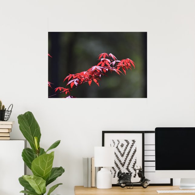 Poster Folha de Maple, (Escritório em casa)