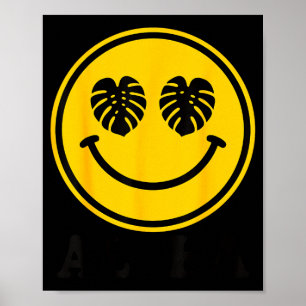 Poster Folha de Monstera sorriso aloha havaí praia tropic
