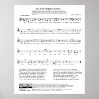 Folha de Música do Hino Nacional de Banner com Esp