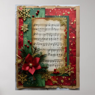 Poster Folha de Música Livro de Natal