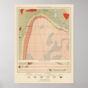 Pôster Folha detalhada VII da geologia