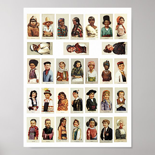 Poster Folha internacional de viagem mundial para criança (Frente)