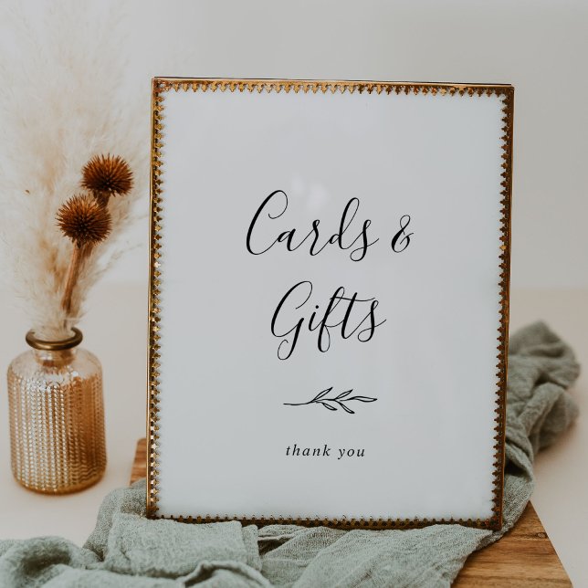 Poster Folha mínima | Cartões e dotes de preto e branco (Criador carregado)