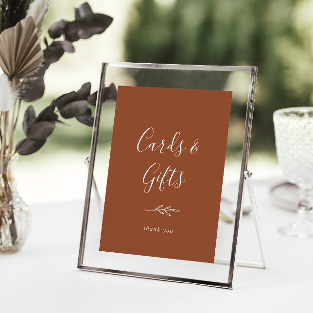 Poster Folha Minimal | Cartões e Presentes de Terracota (Criador carregado)