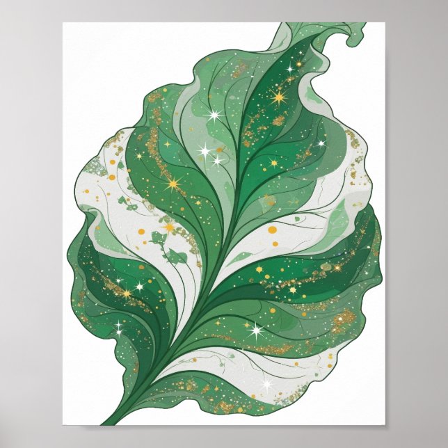 Poster Folha Verde Clássica FOLHA VERDE COM ESTRELAS E BR (Frente)