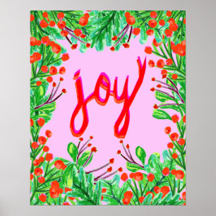 Poster Folhagem de Natal - Alegria