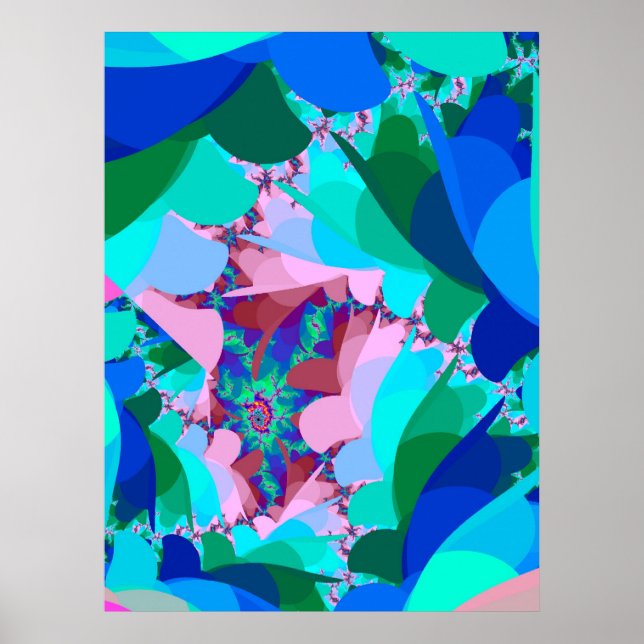 Pôster Folhagem Florestal Artística (Frente)