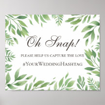 Folhagem verde. Casamento verde hashtag instagram
