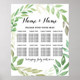 Poster Folhagem Verde Deixa Mesa 8 Planos Sentados