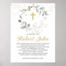 Poster Folhagem Verde Sexo Batismo Neutro Oração