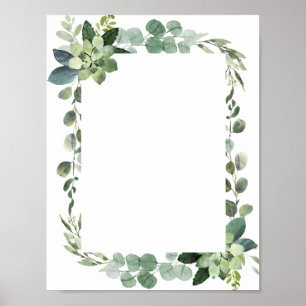 Poster Folhagem Verde Simples Eucalyptus