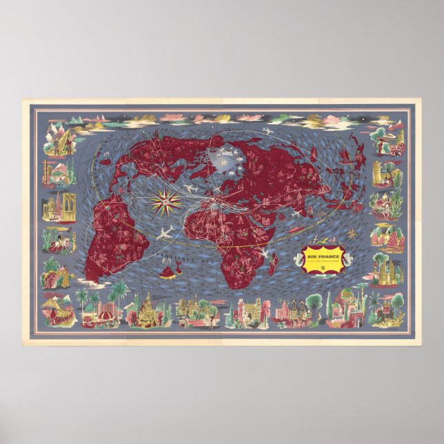 Poster Folhas 1-8: Air France (Frente)