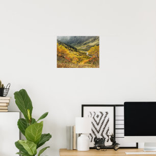 Poster Folhas amarelas naturais do outono