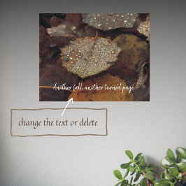 Poster Folhas caídas castanhas após chuva