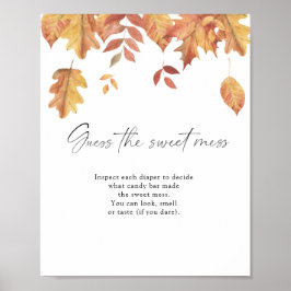 Poster Folhas caindo - adivinhe a bagunça doce