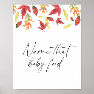 Poster Folhas caindo - nome aquele alimento para bebês