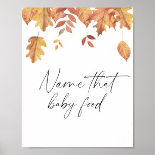 Poster Folhas caindo - nome aquele alimento para bebês