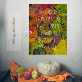 Poster Folhas coloridas após a chuva