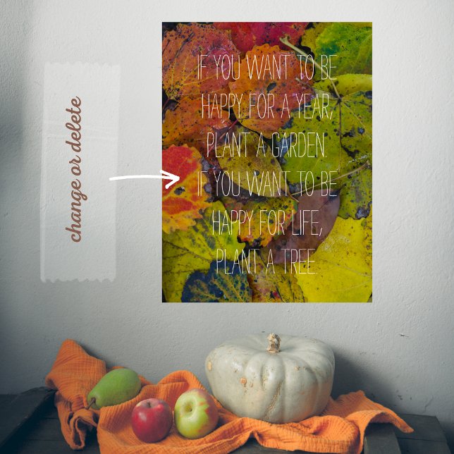 Poster Folhas coloridas após a chuva (Criador carregado)