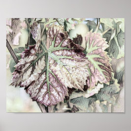 Poster Folhas Coloridas com outono colorido desenho