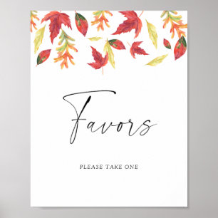 Poster Folhas coloridas do outono Favor