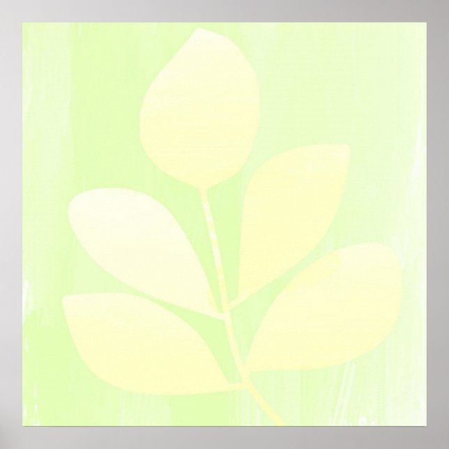 Poster folhas de abstrato (Frente)