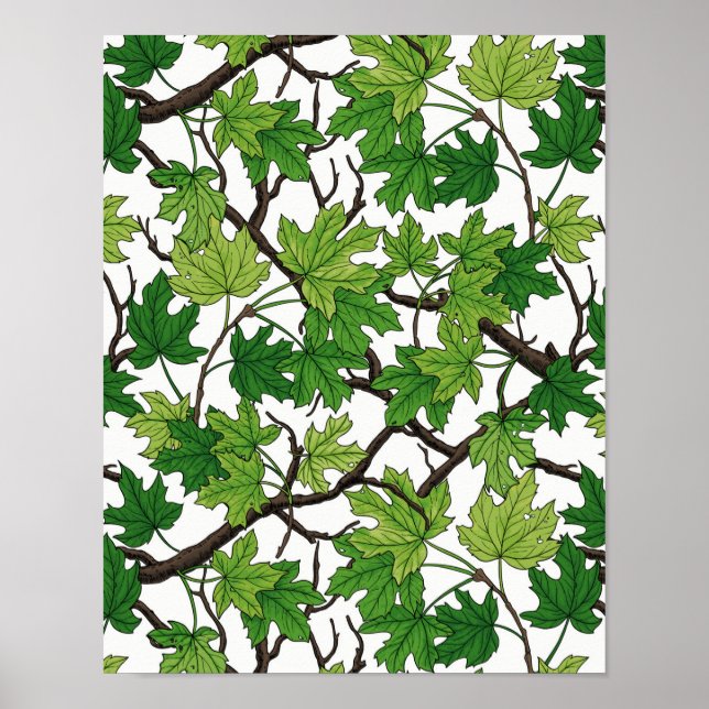 Poster Folhas de bordo em branco (Frente)