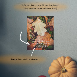 Poster Folhas de carvalho de outono fosco