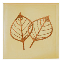 Folhas de Cobre de Vintage