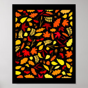 Poster Folhas de Design de Caimento de Padrão Trigo