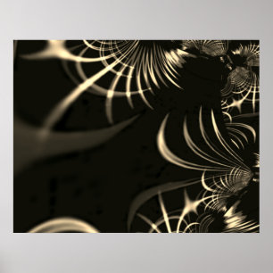 Poster Folhas de erva seca ou espinhos tortos? Cor Khaki