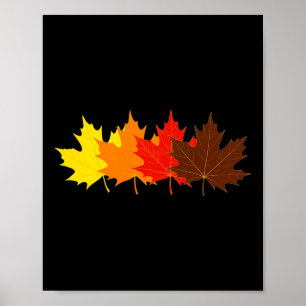 Poster Folhas de Outono Outubro Outono Época Aconchegante