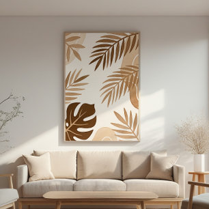 Pôster Folhas de Palma - Zen Poster - Neutral Wall Impres