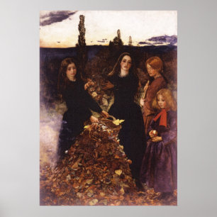 Pôster Folhas do outono de John Everett Millais