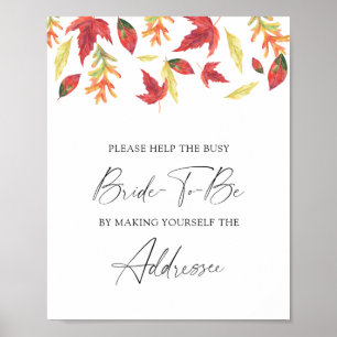 Poster Folhas em queda - ajude o ocupado endereço da noiv