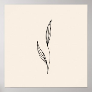 Poster Folhas Negras mínimas