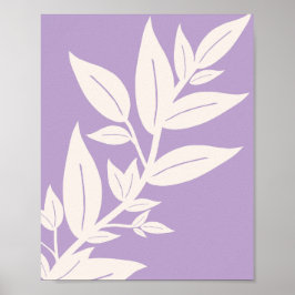 Poster Folhas Roxo