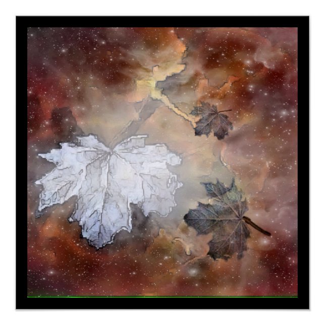 Pôster Folhas Rustic Wilderness Maples (Frente)