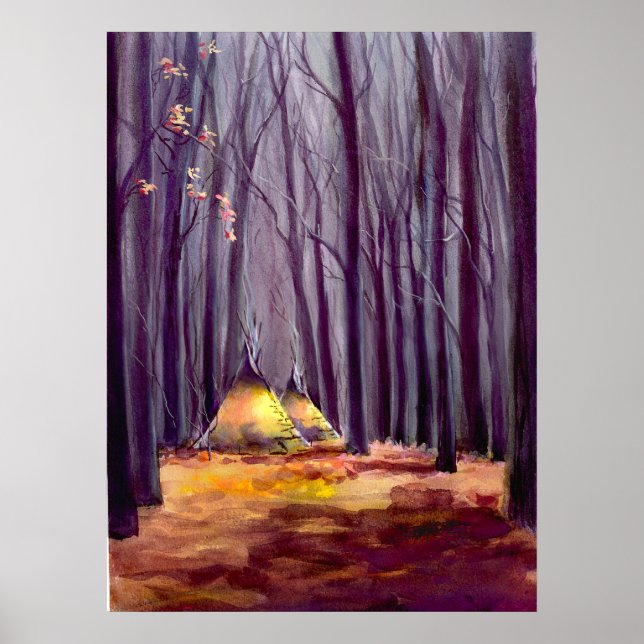 Poster FOLHAS TIPI por SHARON SHARPE (Frente)